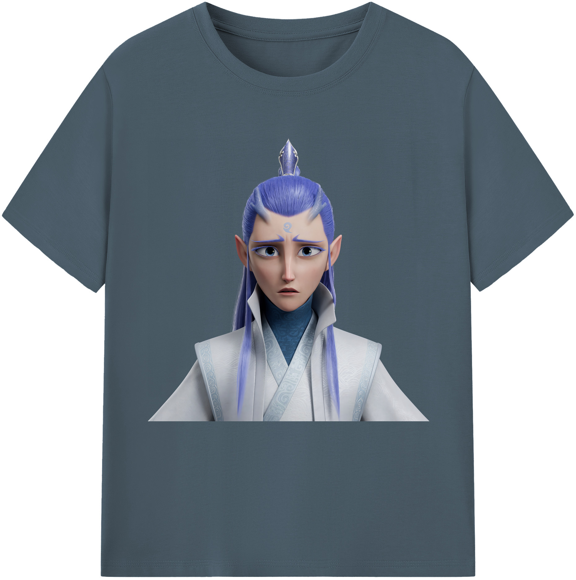 （画像用） Ne Zha 2 ナタ 魔童の大暴れ 綿100％半袖Tシャツ（フロントプリント）
